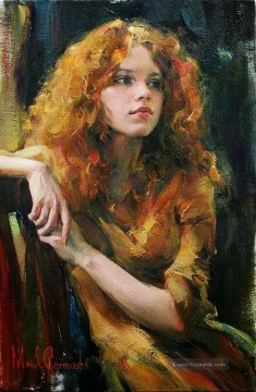 Hübsches Mädchen MIG 35 Impressionist Ölgemälde